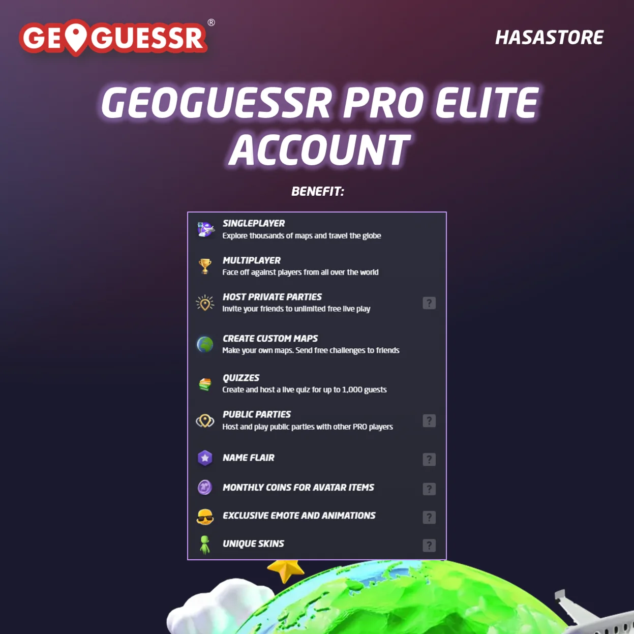 ✅GeoGuessr Pro Elite | Подписка на 12 месяца ⭐⭐⭐