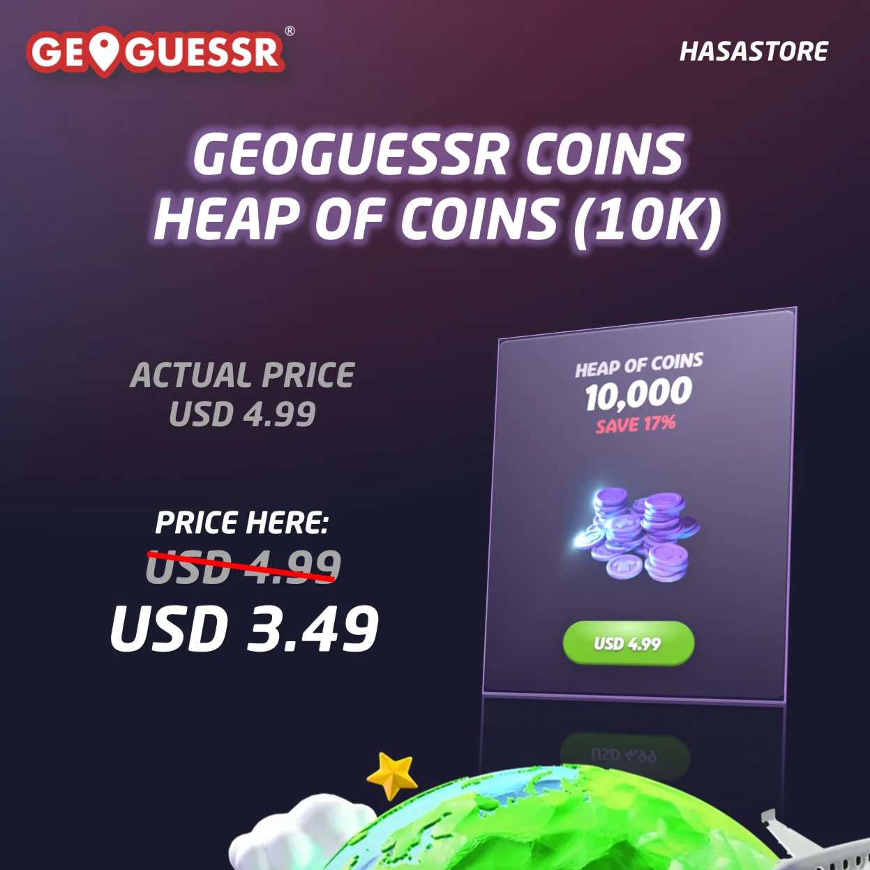 ✅ GeoGuessr Coins Покупайте на свой счет ⭐⭐⭐
