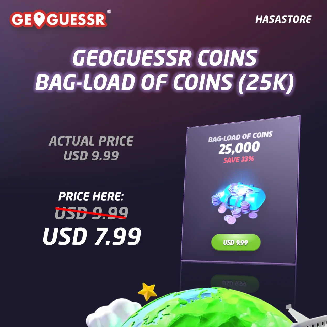 ✅ GeoGuessr Coins Покупайте на свой счет ⭐⭐⭐