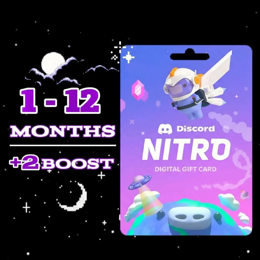 DISCORD NITRO 12 МЕСЯЦЕВ + 2 буста (Год ХИТ)