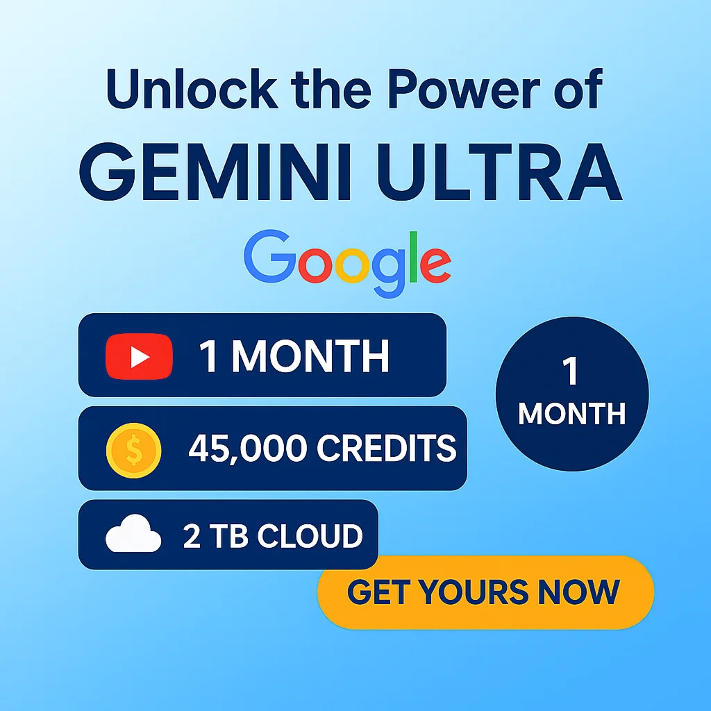 Gemini Google AI PRO — 6 месяцев VEO3 — 1000 кредитов✨
