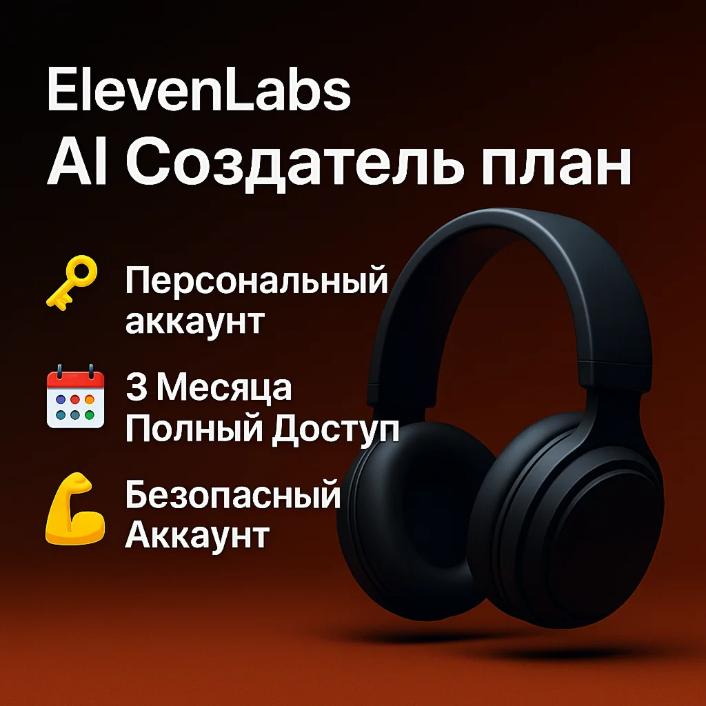 ElevenLabs 3 месяца — план Creator (личный аккаунт)