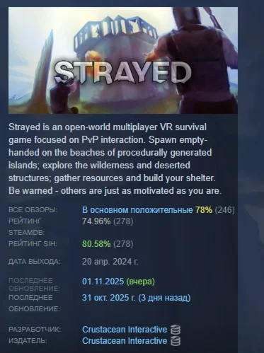 Strayed АВТОДОСТАВКА STEAM РОССИЯ