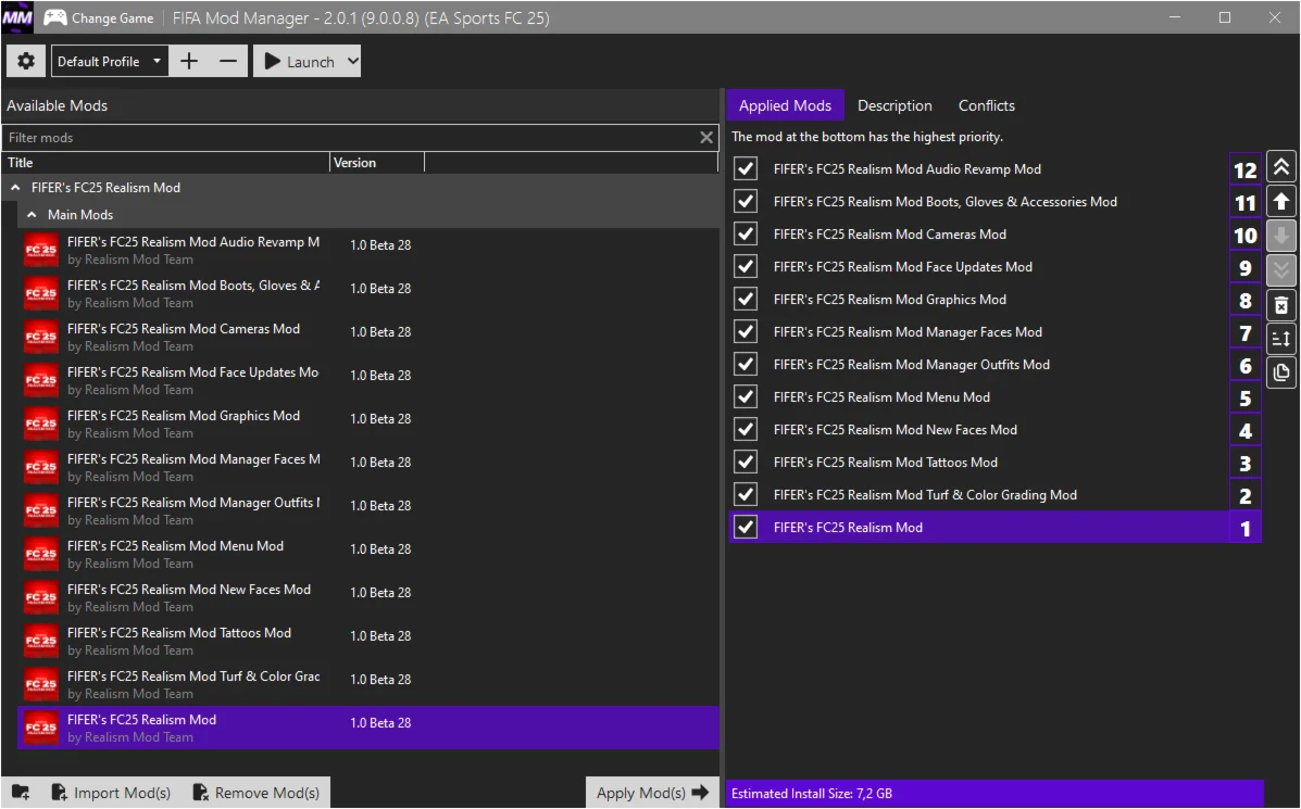 FIFER’s FC25 Realism Mod v1.0 b28 TU21