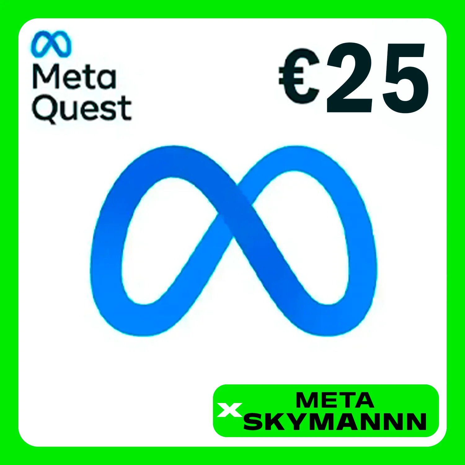 META QUEST 25€ EUR ЕВРОПА КАРТА ПОПОЛНЕНИЯ АВТО 24/7
