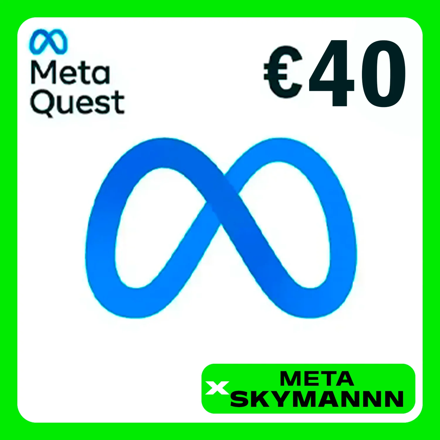 META QUEST 40€ EUR ЕВРОПА КАРТА ПОПОЛНЕНИЯ АВТО 24/7