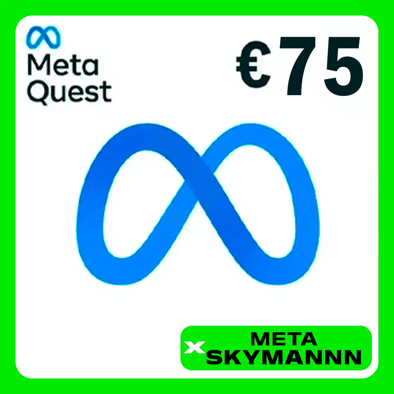 META QUEST 75€ EUR ЕВРОПА КАРТА ПОПОЛНЕНИЯ АВТО 24/7