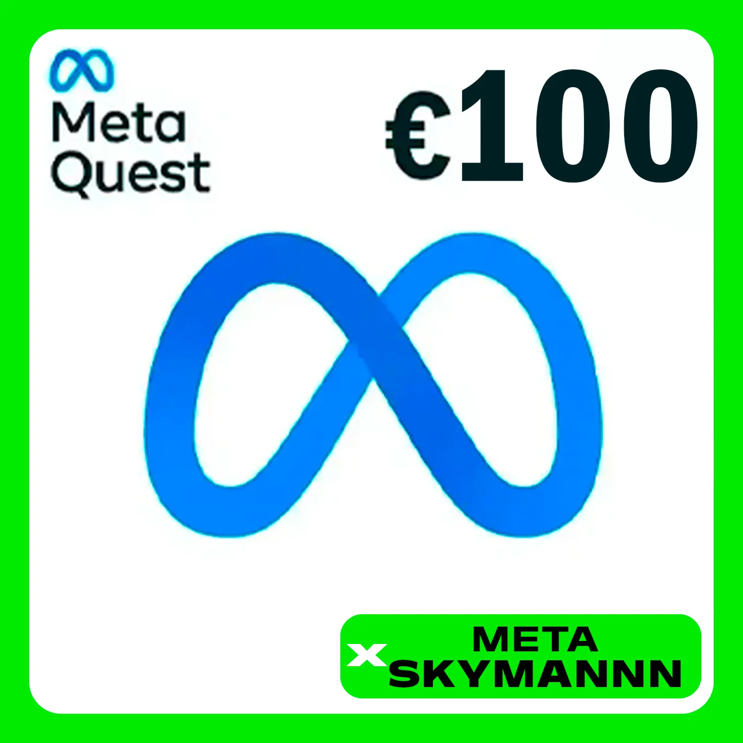 META QUEST 100€ EUR ЕВРОПА КАРТА ПОПОЛНЕНИЯ АВТО 24/7