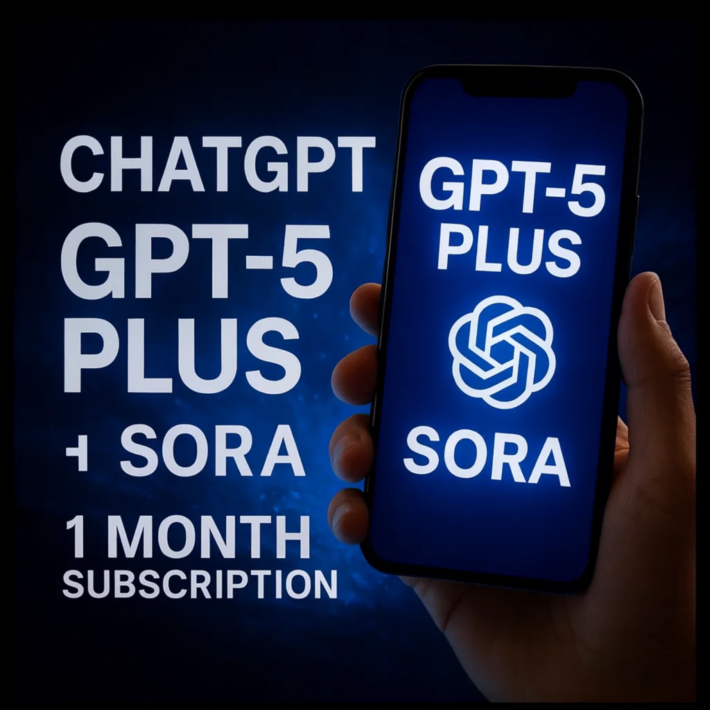 БЕЗ ВХОДА GPT 5.0 Plus + Sora – 1 месяц в ChatGPT Plus