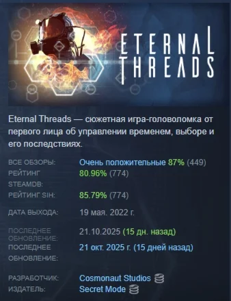 Eternal Threads АВТОДОСТАВКА STEAM GIFT РОССИЯ