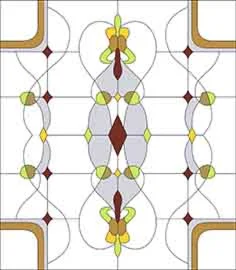 Шаблон для витража W-022