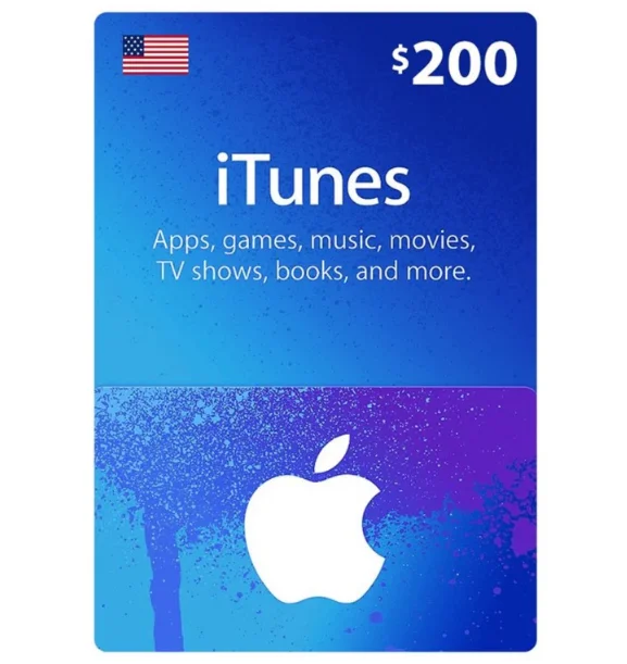 🔑 Apple iTunes Gift Card US 200$ ✅