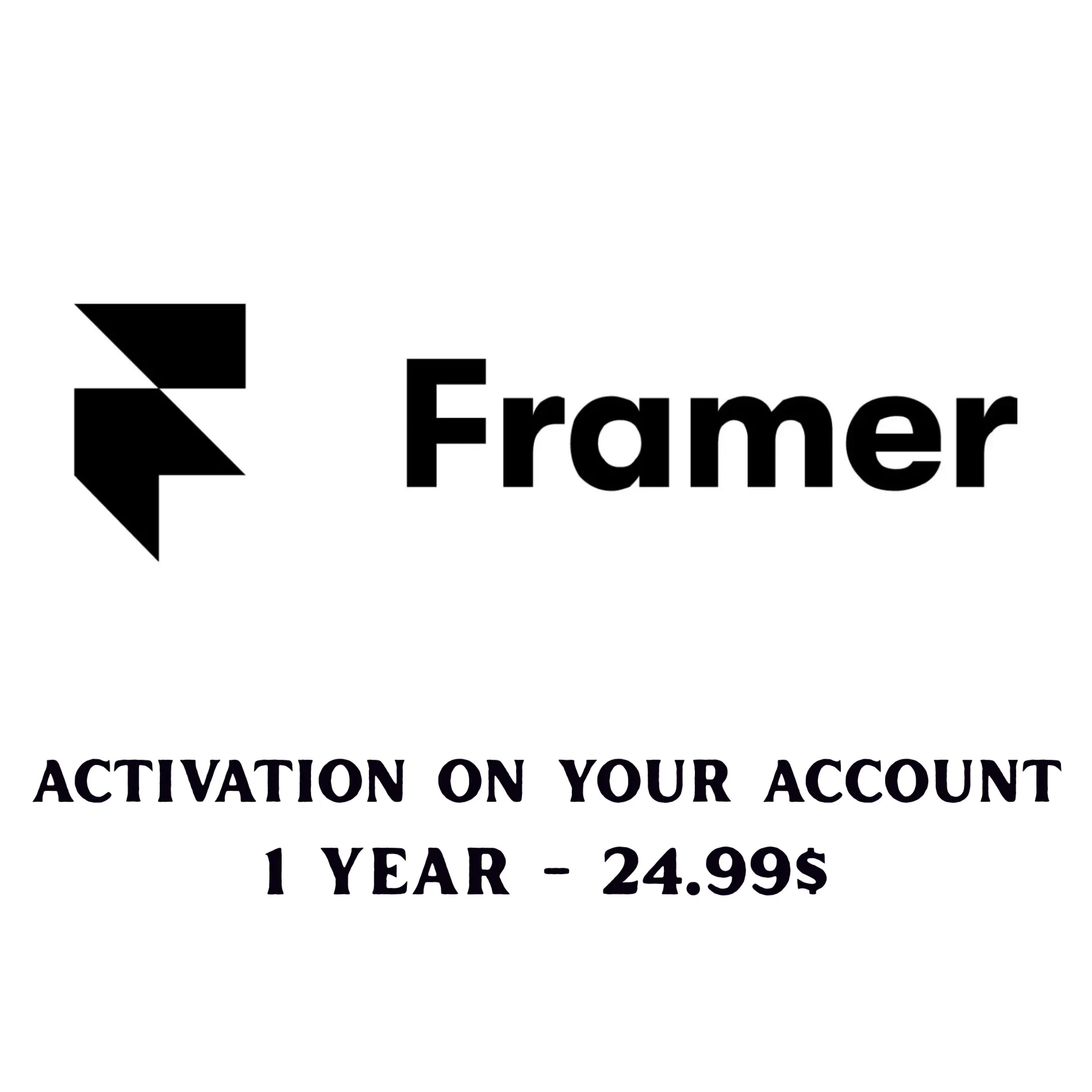 Базовый план Framer — 1 год — на вашу почту