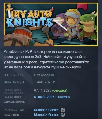 Tiny Auto Knights АВТОДОСТАВКА STEAM РОССИЯ