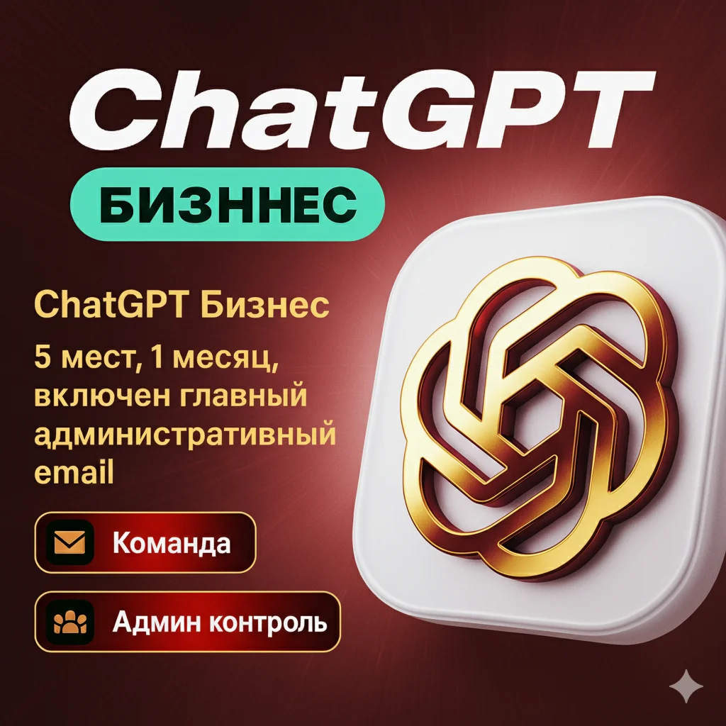 ChatGPT Бизнес Про — Админ Email + 4 пользователя