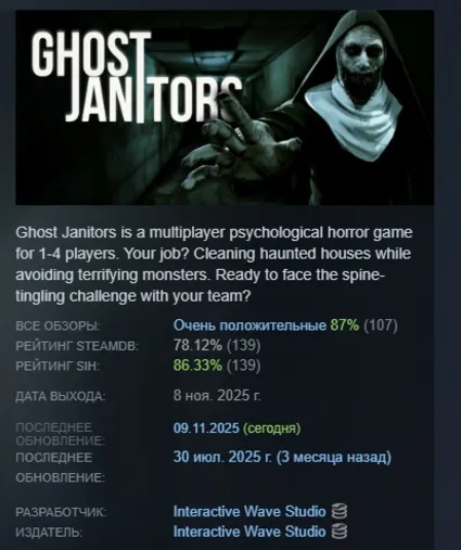 Ghost Janitors АВТОДОСТАВКА STEAM GIFT РОССИЯ