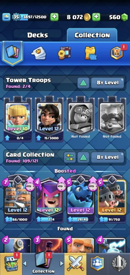 |2в1| CR - BS | 35 LVL 💎 5620 TR | 584 ПОБЕДЫ