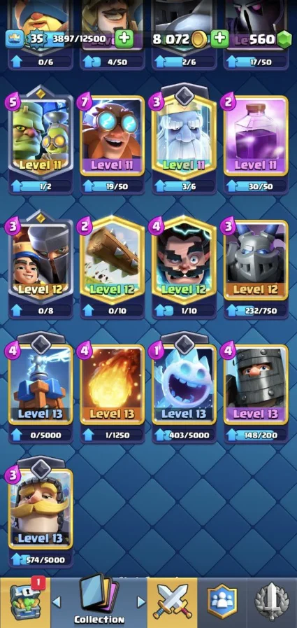 |2в1| CR - BS | 35 LVL 💎 5620 TR | 584 ПОБЕДЫ + 🎁