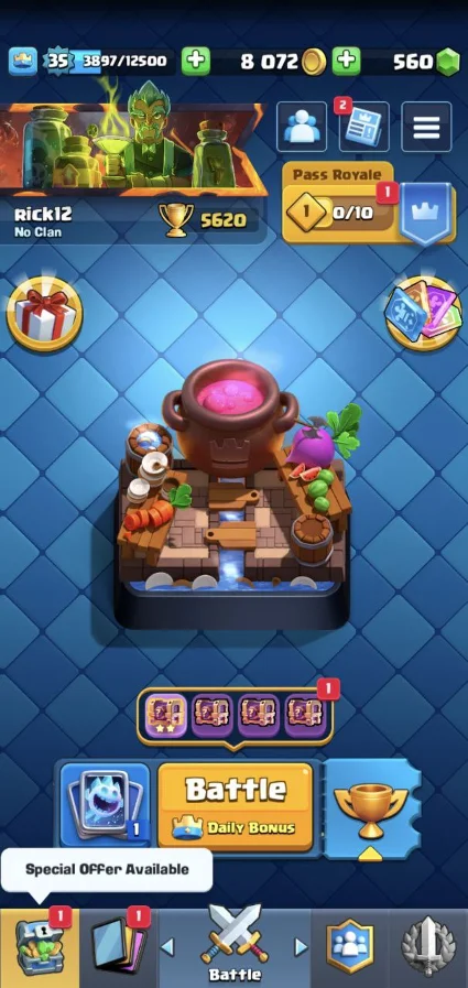 |2в1| CR - BS | 35 LVL 💎 5620 TR | 584 ПОБЕДЫ + 🎁