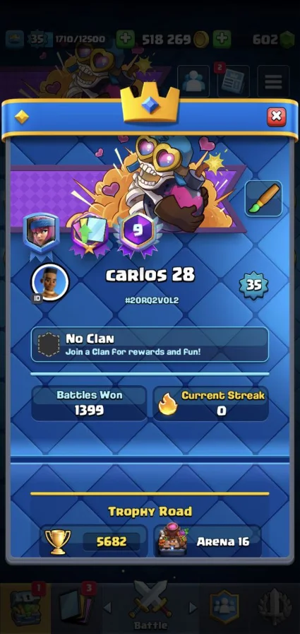 |3в1| CR - BS - COC | 35 LVL | 5582 TR | 1399 ПОБЕД