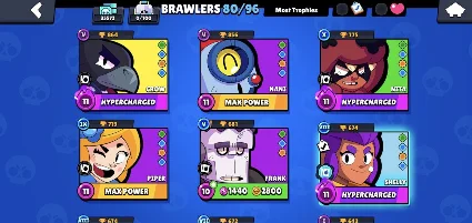 |3в1| CR - BS - COC | 35 LVL | 5582 TR | 1399 ПОБЕД