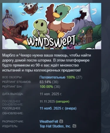 Windswept АВТОДОСТАВКА STEAM РОССИЯ