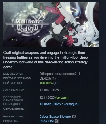 Million Depth АВТОДОСТАВКА STEAM РОССИЯ