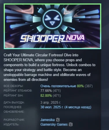 SHOOPER NOVA АВТОДОСТАВКА STEAM РОССИЯ