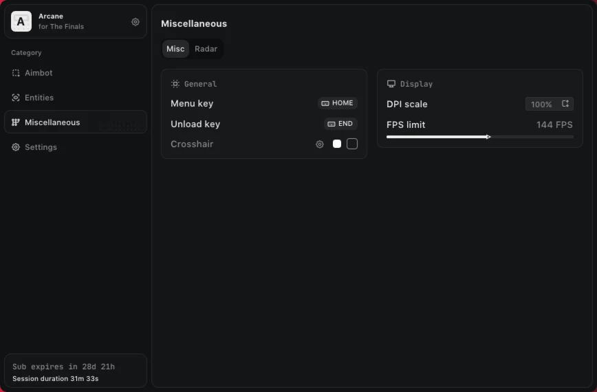 Arcane Working Cheat for The Finals game