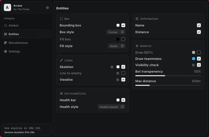 Arcane Working Cheat for The Finals game