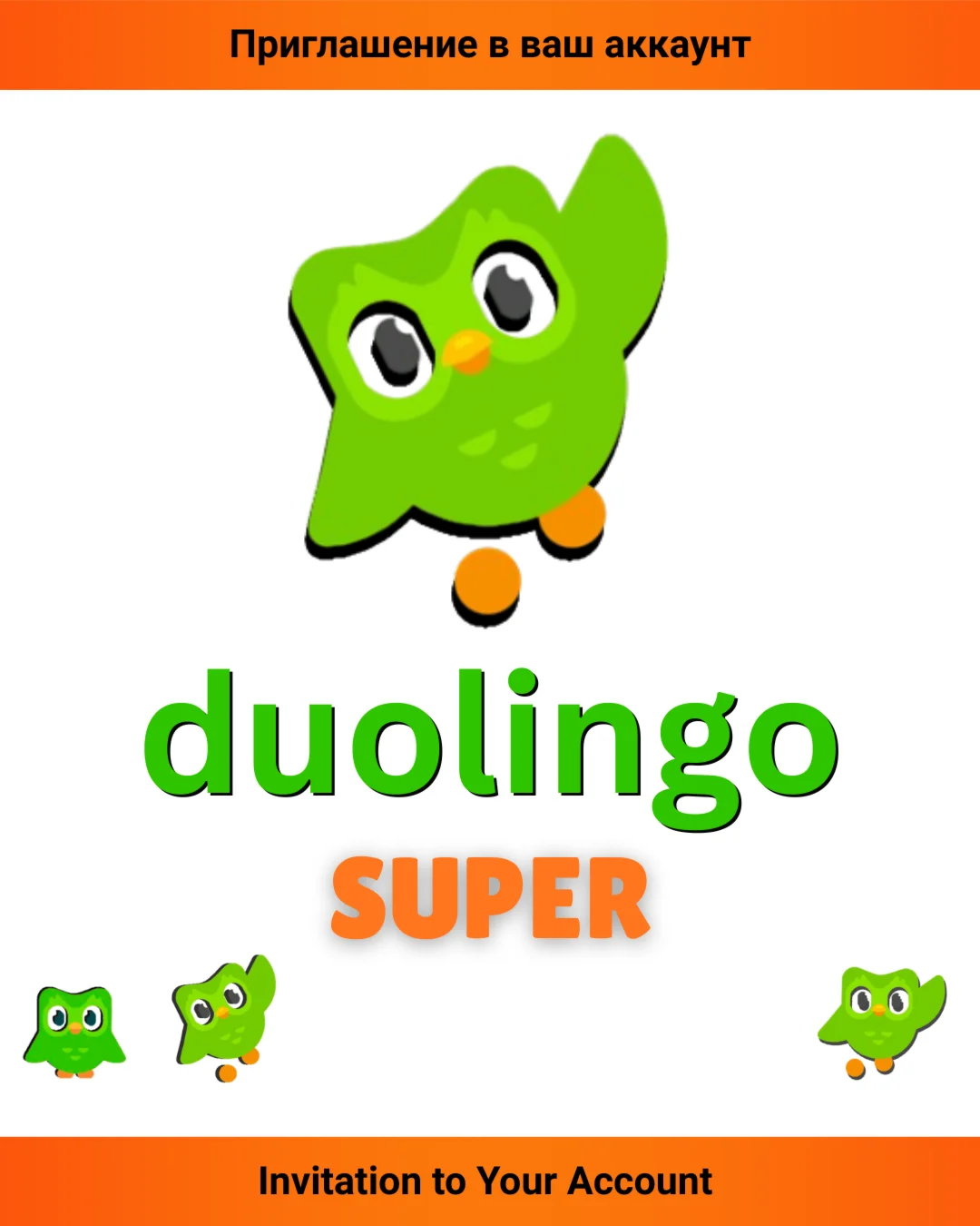 Duolingo SUPER 6/12 месяцев | Приглашение