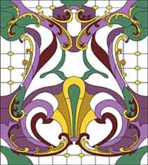 Шаблон для витража W-17