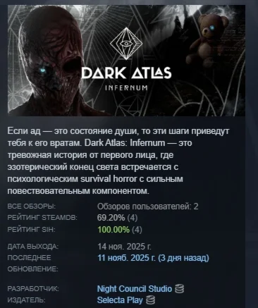 Dark Atlas: Infernum АВТОДОСТАВКА STEAM РОССИЯ