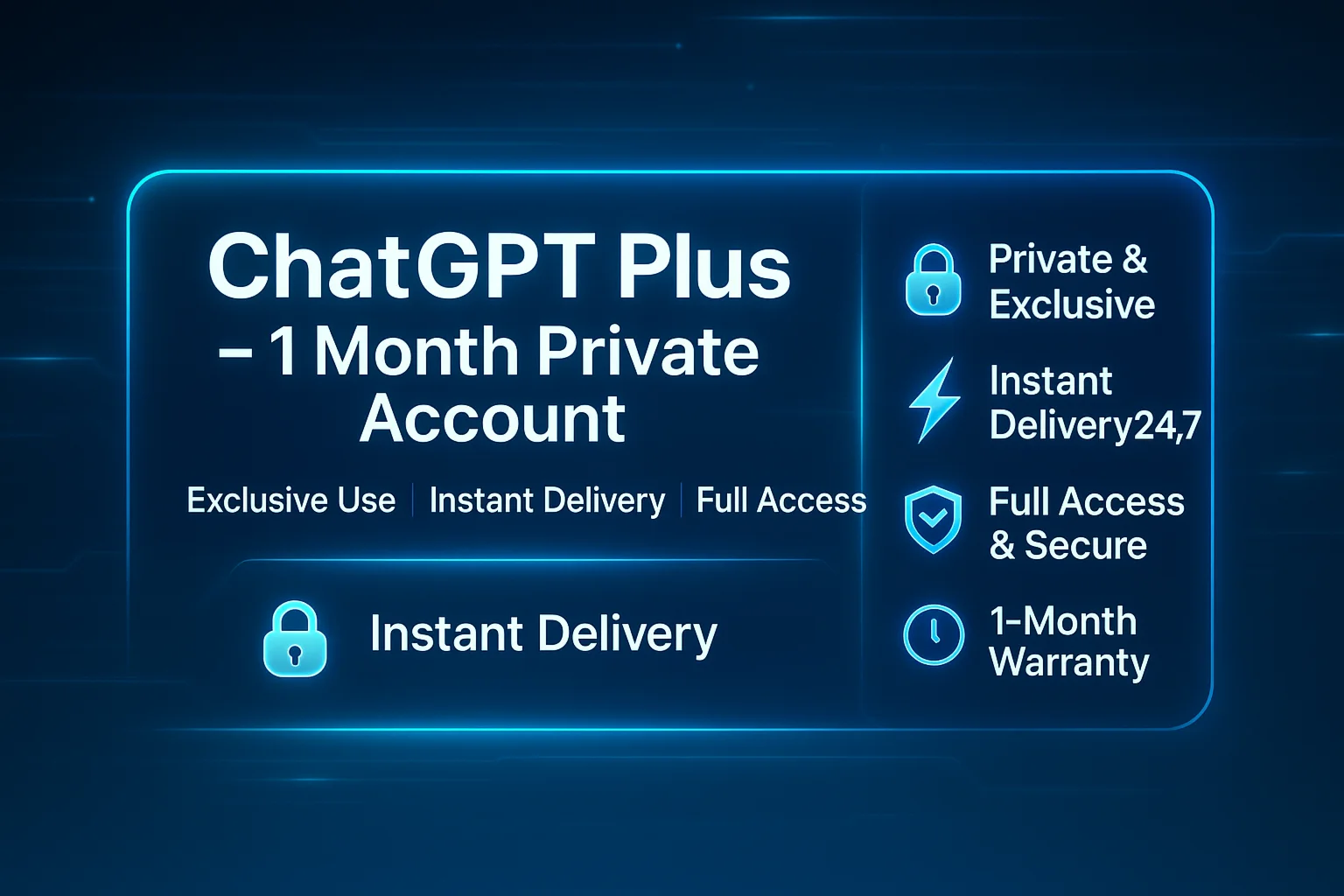 ChatGPT Plus 1 месяц, авто-доставка