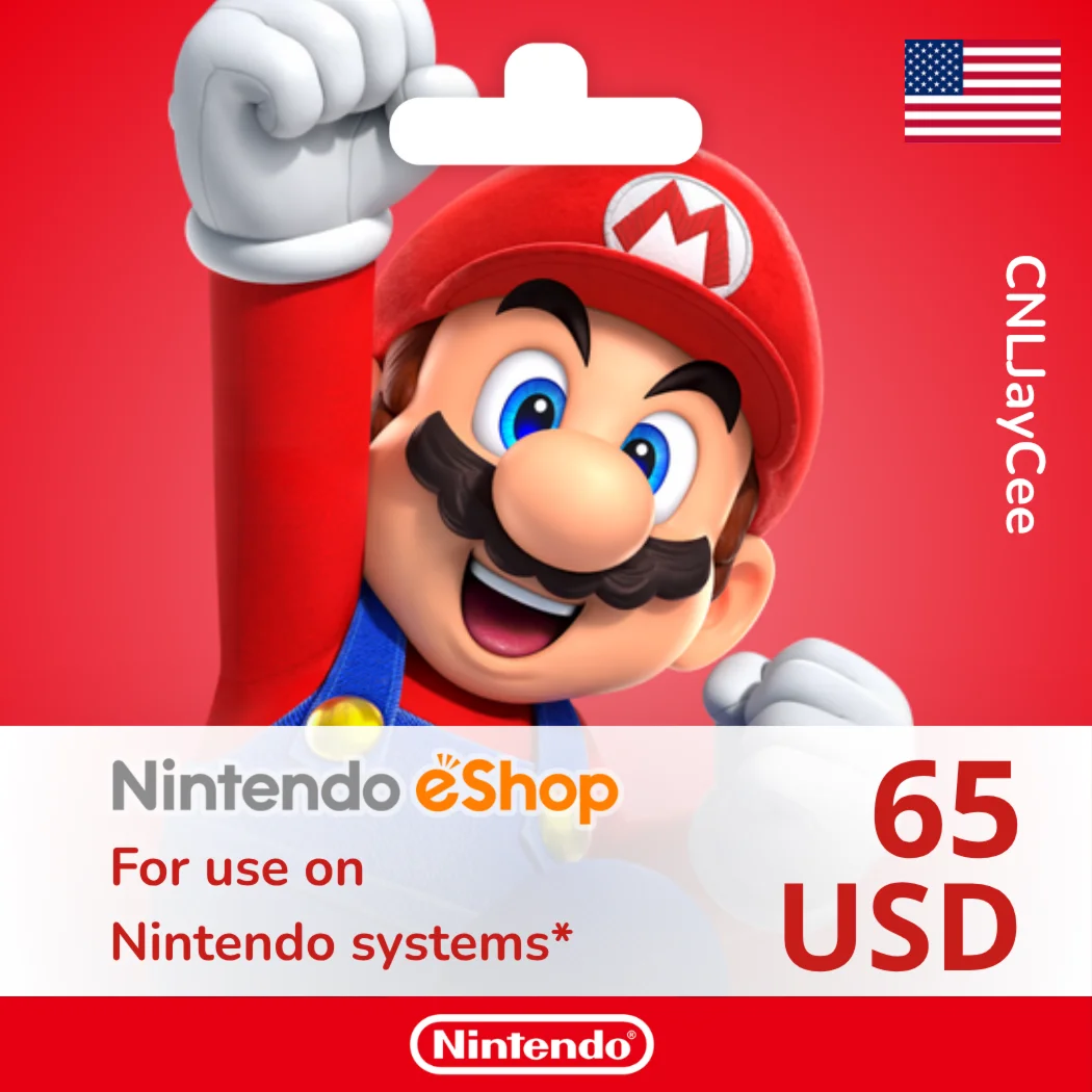 24/7 АВТО | Nintendo eShop 65 USD (подарочная карта)
