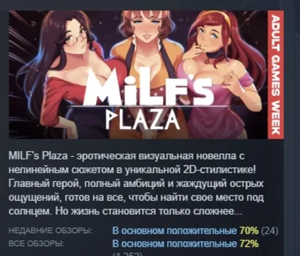 MILF's Plaza АВТОДОСТАВКА STEAM РОССИЯ
