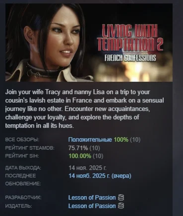 Living with Temptation 2: French Confessions STEAM РФ