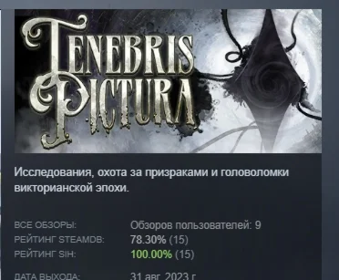 Tenebris Pictura АВТОДОСТАВКА STEAM GIFT РОССИЯ