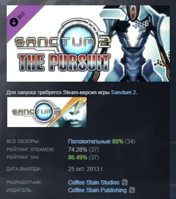 Sanctum 2 - The Pursuit DLC STEAM РОССИЯ