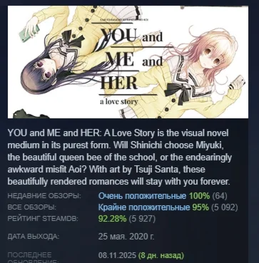 YOU and ME and HER: A Love Story STEAM GIFT РОССИЯ
