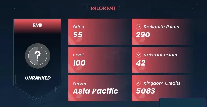 VALORANT 💎 55 скинов | 100 уровень | Полный доступ + 🎁