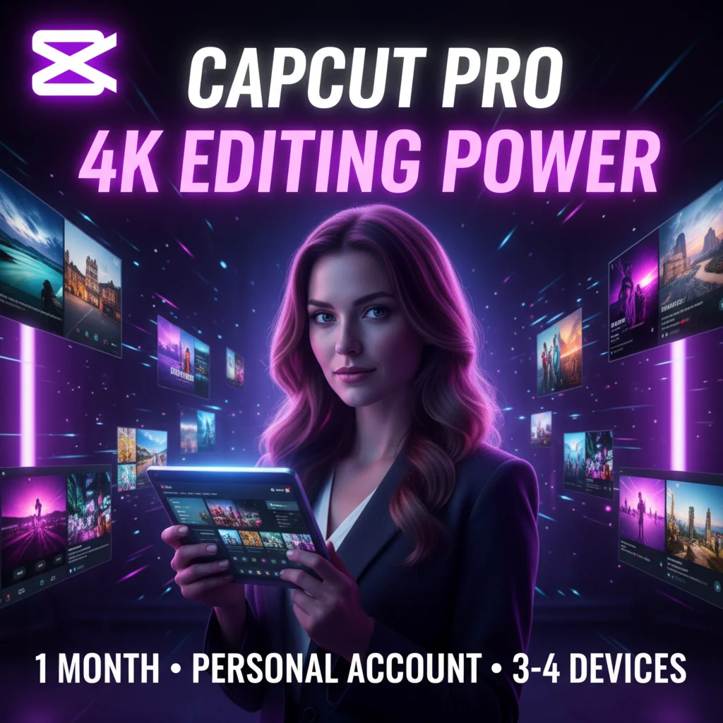 CapCut Pro 1-3 Месяца | 4K Экспорт + Не ограничено 