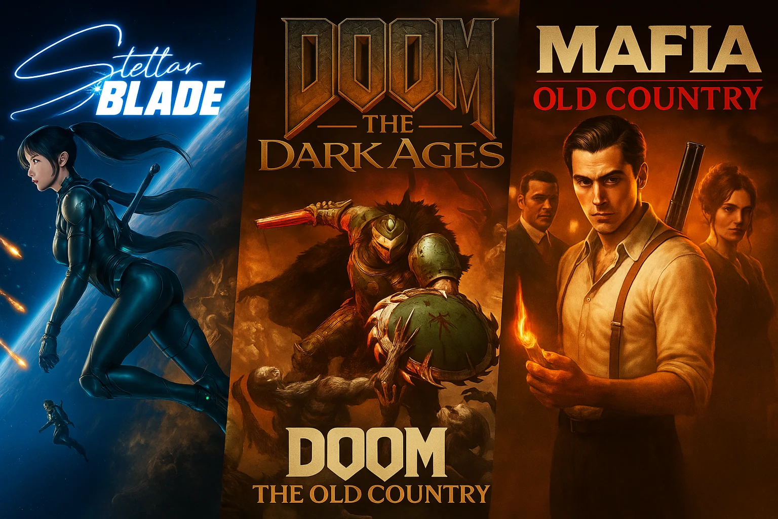 Mafia: Old Country + DOOM: Dark Ages + Stellar Blade