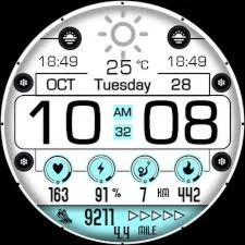 Яркий белый цифровой циферблат EC68
