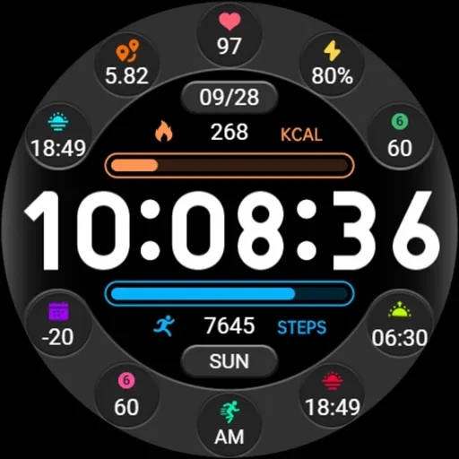 Компонент текстовых часов