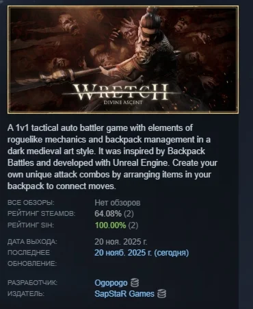 Wretch: Divine Ascent АВТОДОСТАВКА STEAM РОССИЯ