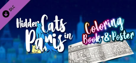 Hidden Cats in Paris - Printable PDF Coloring Book and