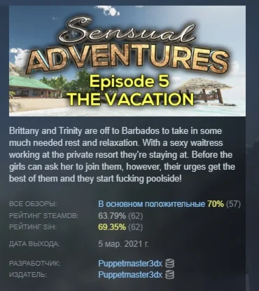 Sensual Adventures - Episode 5  АВТО STEAM РОССИЯ