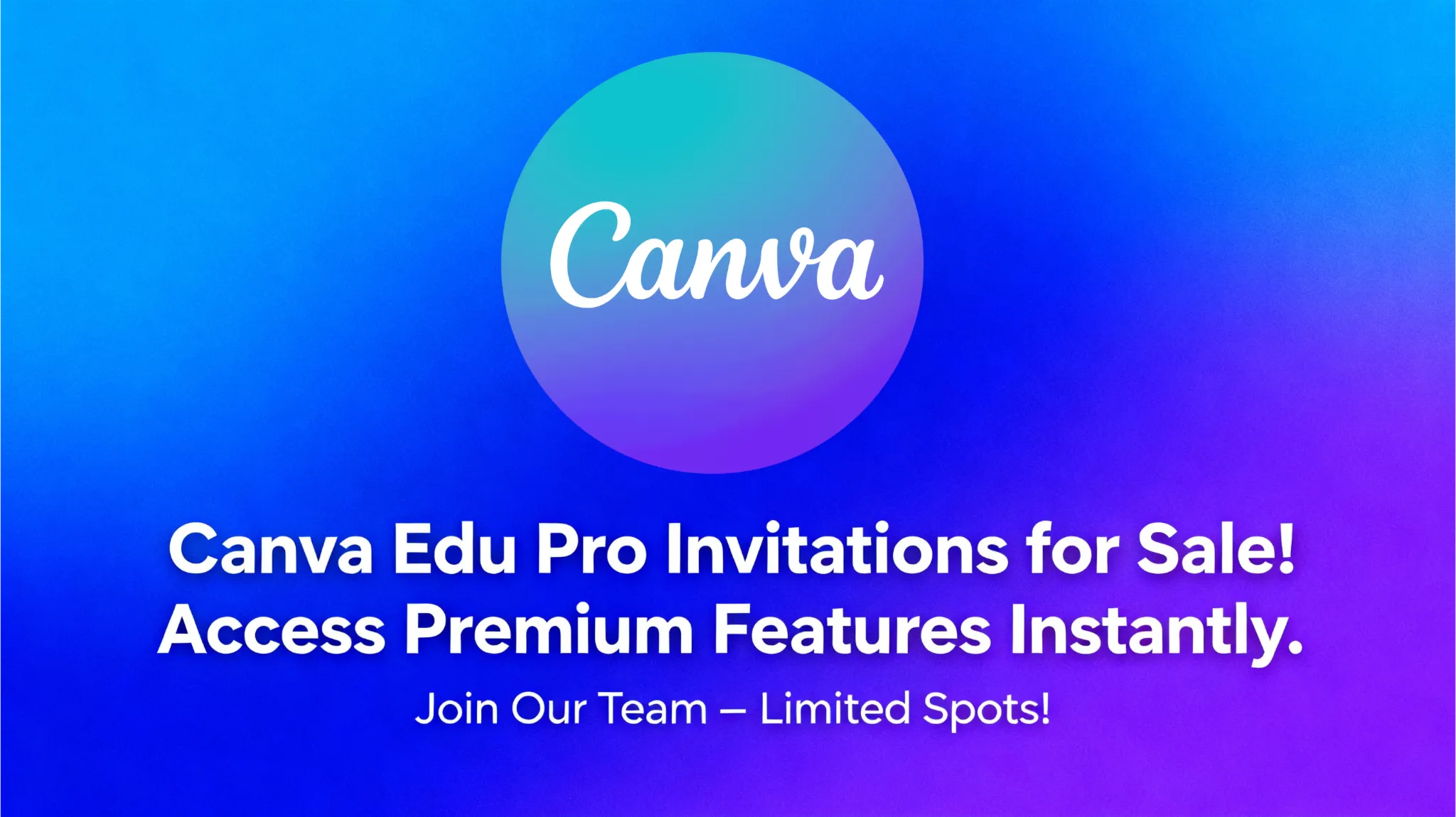 Canva Pro Invitation – 1-Year Subscription