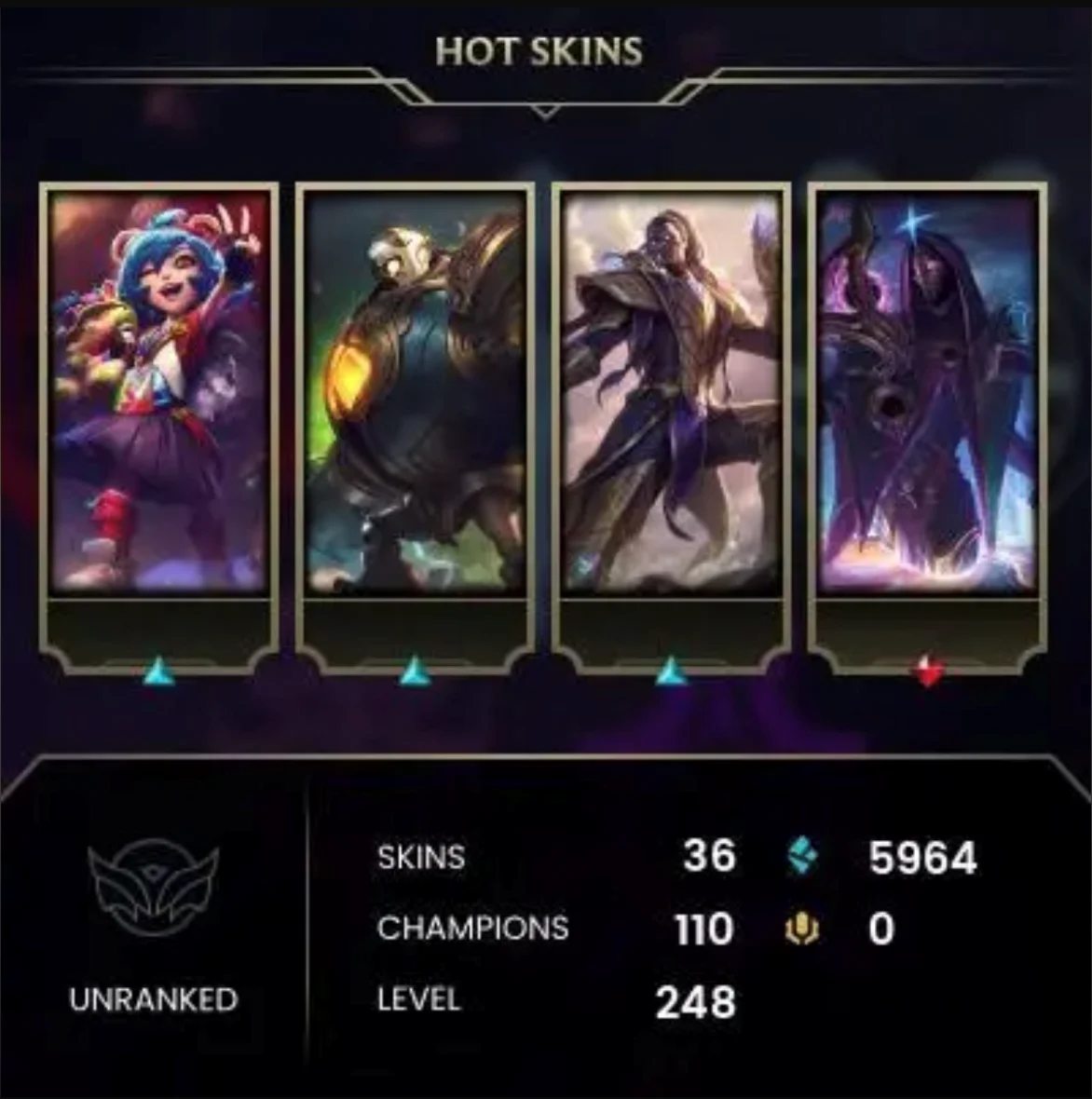 LEAGUE OF LEGENDS + Valorant / 248 лвл | 36 скинов